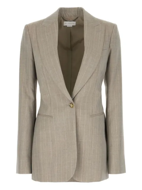 Stella McCartney striped-pattern blazer Neutrals 6501483FR753