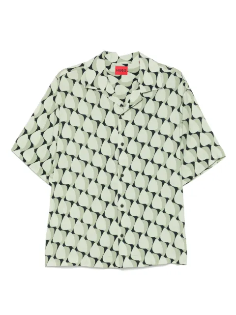 HUGO abstract-print shirt Green 50539329