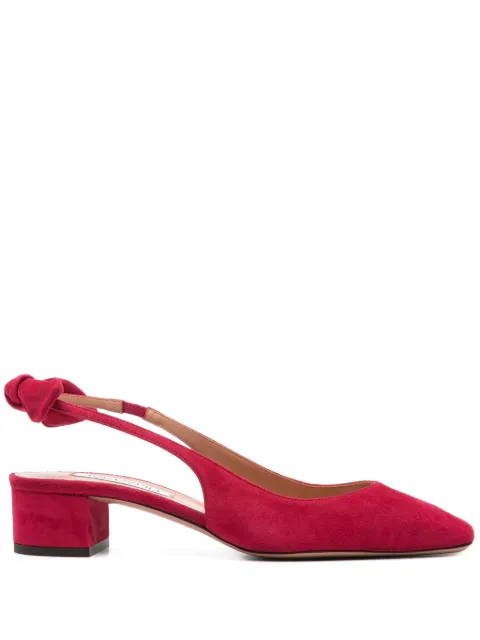 Aquazzura 35mm Very Bow Tie pumps Pink VBTMIDL1SUECD3