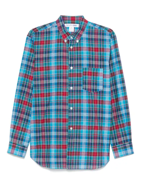 Comme Des Garçons Shirt plaid shirt Blue FOB010