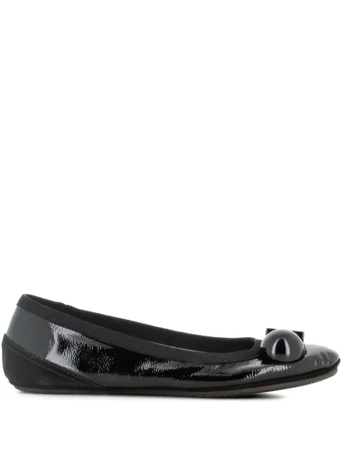 Dove Nuotano Gli Squali leather ballerina shoes Black BECKY
