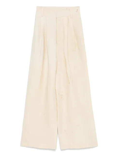 Uma Wang pleat-detailed trousers Neutrals UW3016