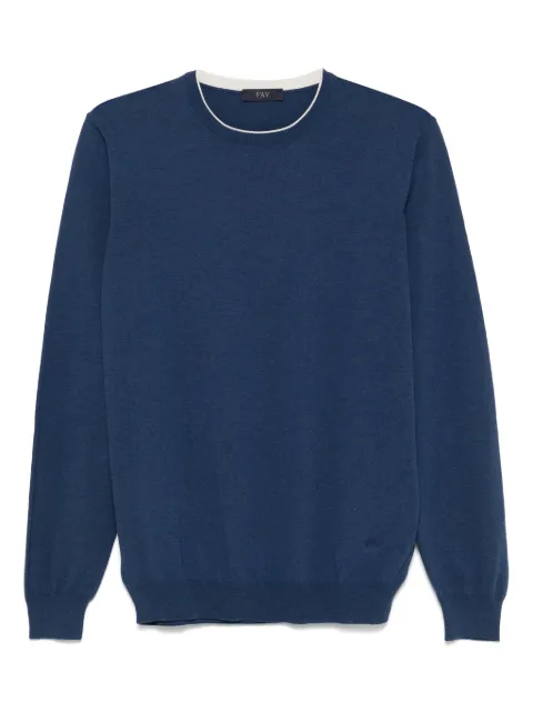 Fay fine-knit top Blue NMMC1501730VHY
