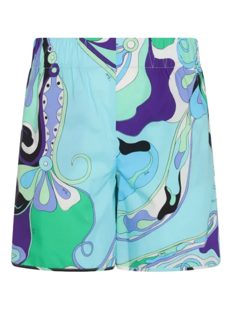 PUCCI Orchidee-print shorts Blue 5HRU305H739