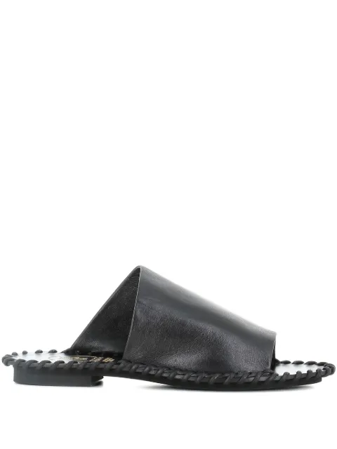 Alexander Hotto whipstitch-trim sandals Black 67627