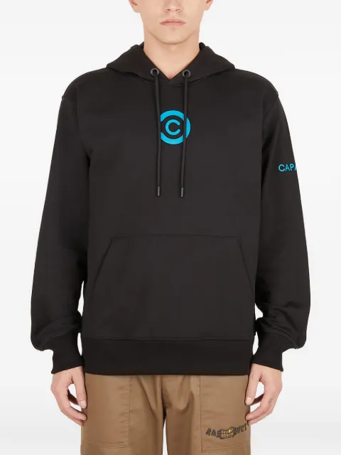 CAPASA MILANO drawstring-fastening logo-detail hoodie Black 91X00410196801