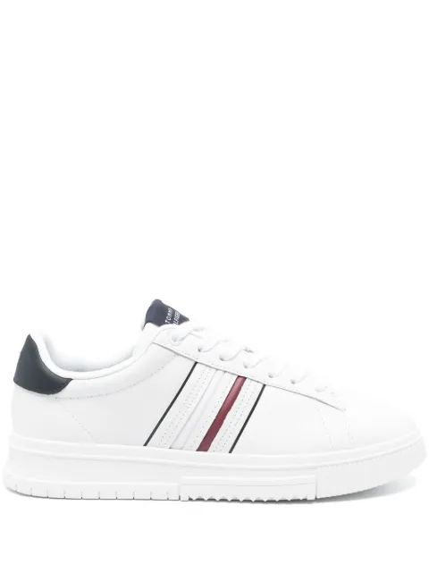 Tommy Hilfiger leather logo-debossed sneakers White FM0FM05406