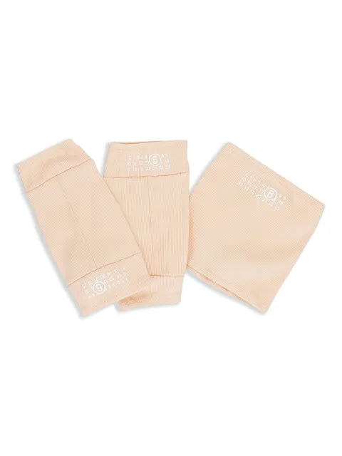MM6 Maison Margiela numbers-print accessory set Neutrals S24579PEACH
