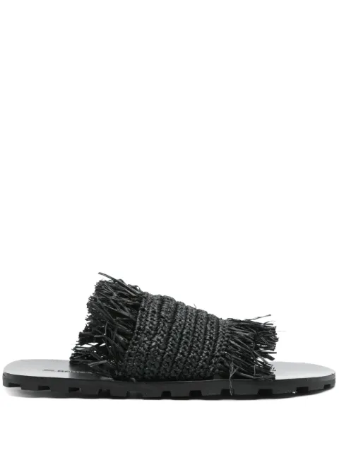 JIL SANDER+ raffia sandals Black J44WX0013P2306