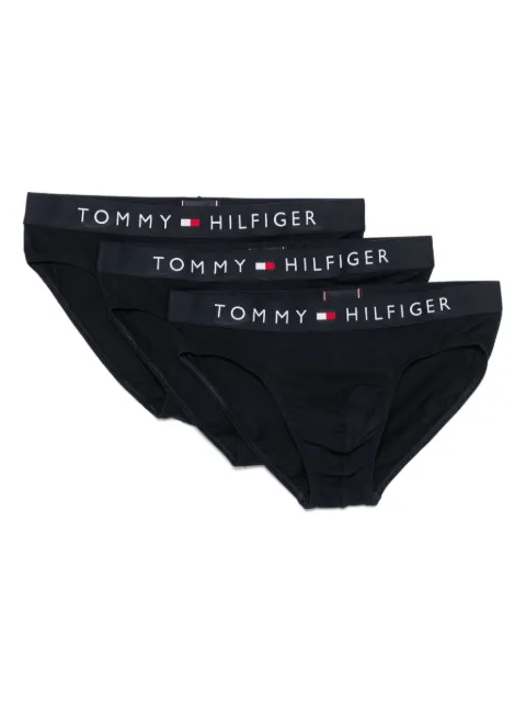 Tommy Hilfiger logo-print briefs (pack of three) Blue UM0UM03182