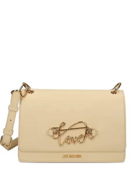 Love Moschino logo-plaque shoulder bag Neutrals JC4264PP0M