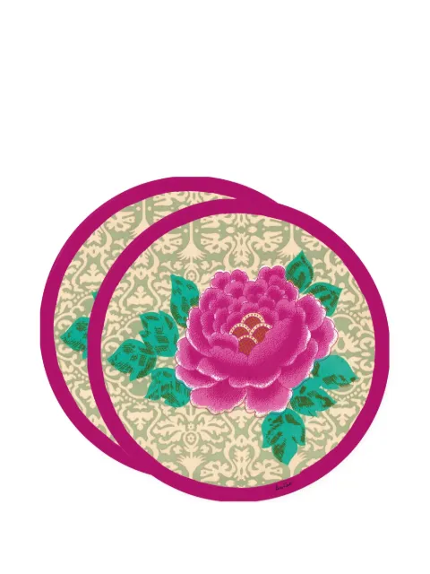 Lisa Corti Masonite placemats (set of two) Green 0MATDIAM39MCSUN84A2