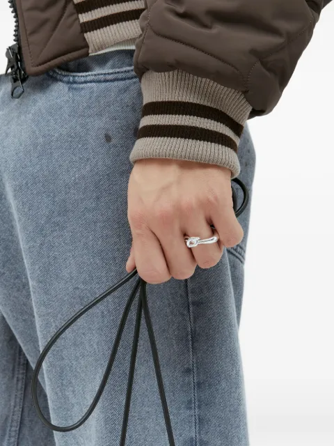 Milko Boyarov worm chain ring Silver AW23MB001R