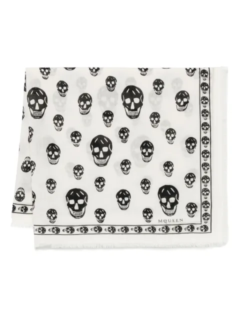 Alexander McQueen skull-print scarf White 8078893222Q