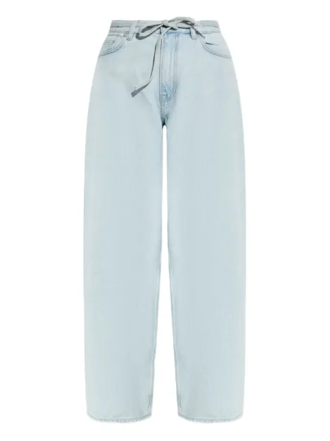 SAMSOE SAMSOE drawstring cotton jeans Blue F25200006
