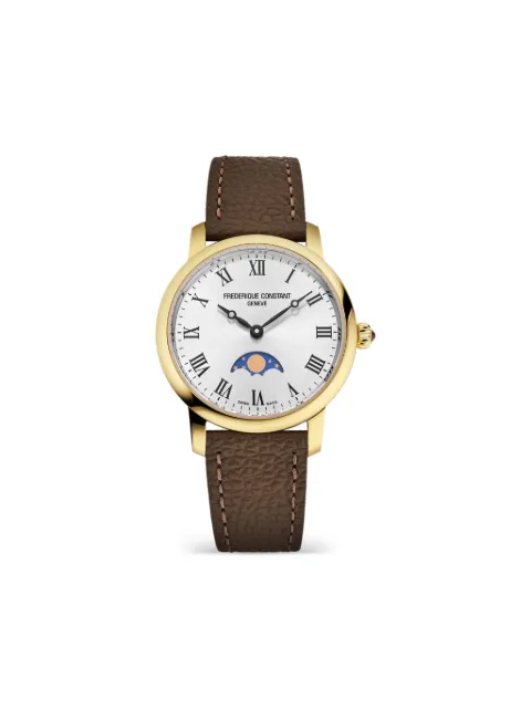 Frederique Constant Classics Slimline Moonphase 30mm Silver FC206RS1S5