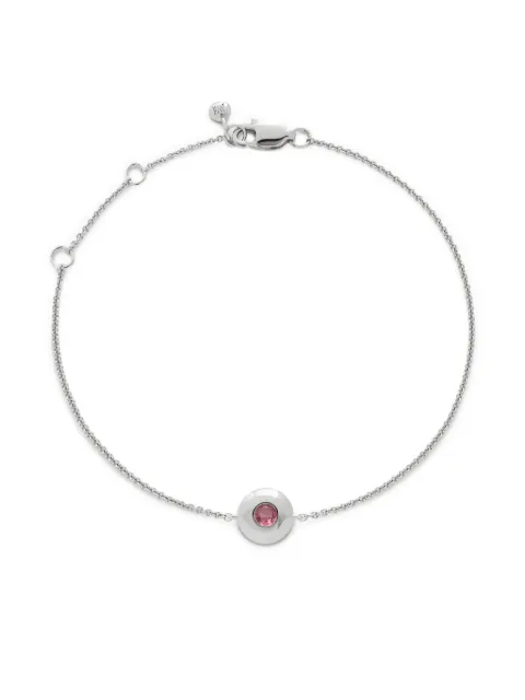 Monica Vinader October Tourmaline Birthstone bracelet Silver SSBLBSNLPTR