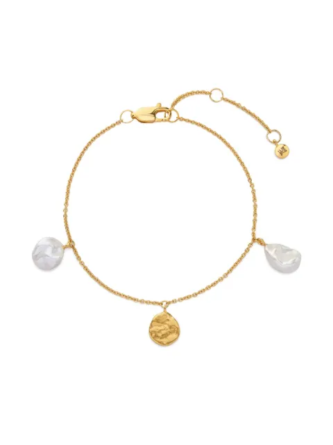Monica Vinader Capri keshi pearl station bracelet Gold GPBLMDRPPRL