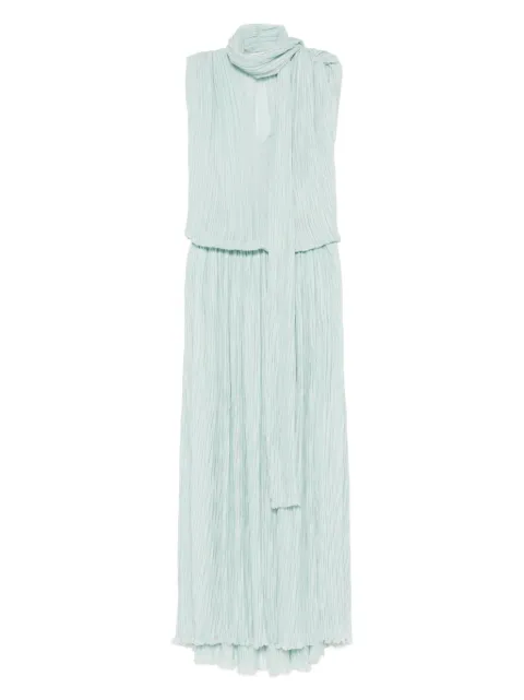 Blumarine pleated asymmetric midi dress Green 4A300A