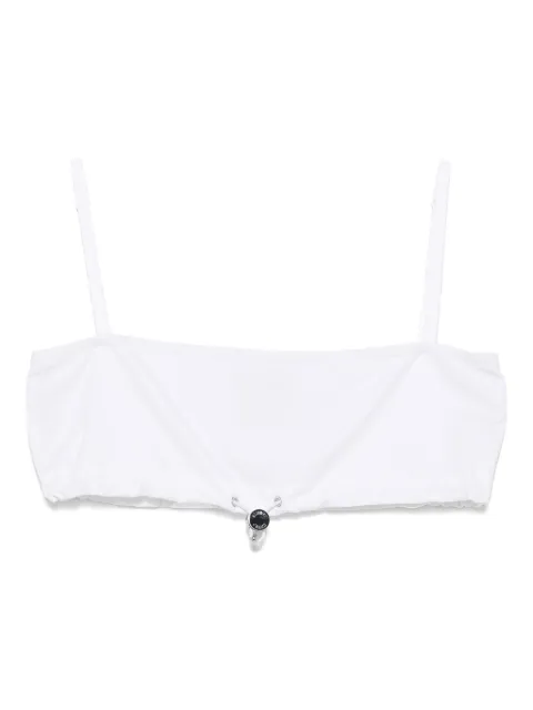 MOSCHINO JEANS poplin cropped top White A08013224