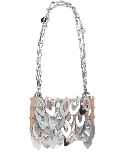 Rabanne mini disc-embellished shoulder bag Neutrals 25ESS0137PLX168