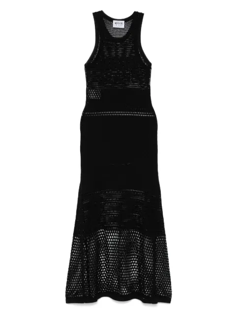 MOSCHINO JEANS open-knit midi dress Black A04813701