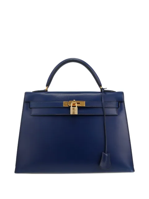 Hermès Pre-Owned 1991 Kelly 32 handbag Blue 416601
