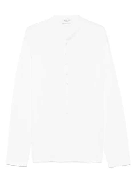 Laneus button-up T-shirt White S5LAMATH051
