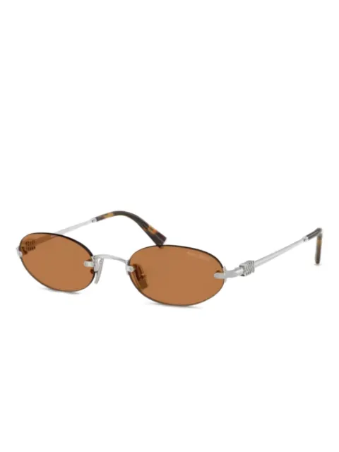Miu Miu Eyewear oval-frame sunglasses Silver MUA54S1BC90Q