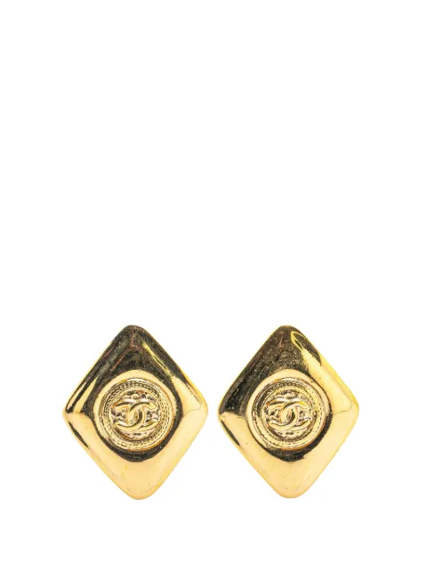 CHANEL Pre-Owned 1970-1980 Gold Plated CC Clip On Earrings costume earrings Gold DUCYHSFDS0XP3P2X