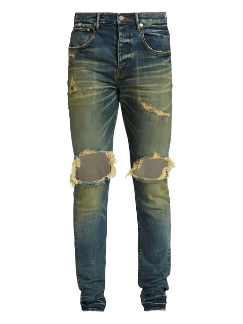 Purple Brand ripped-detail jeans Blue P002MID34