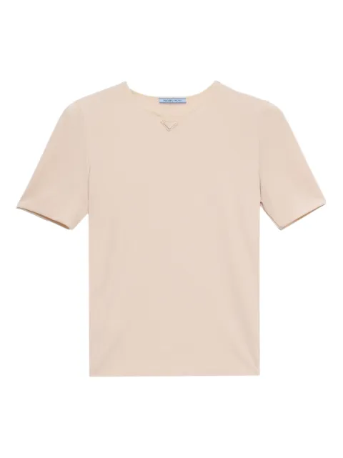 Prada triangle-logo T-shirt Pink TS6192SOOO17CP
