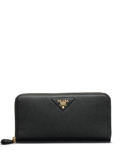 Prada large leather zip-around wallet Black 1ML5062BBE