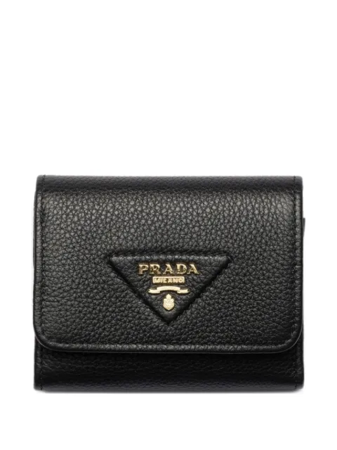 Prada small logo-embellished wallet Black 1MH0432BBE