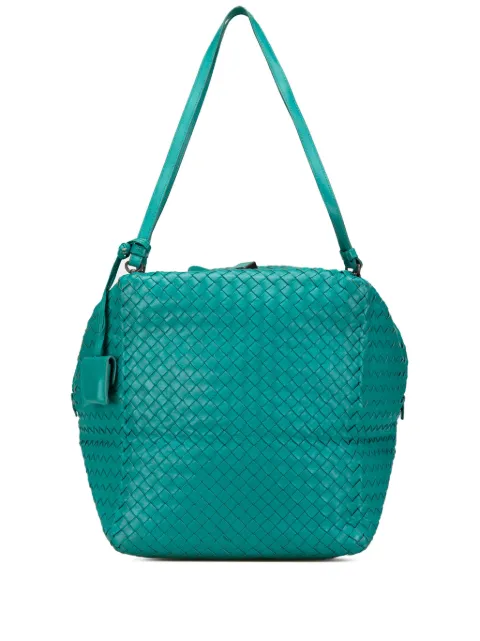 Bottega Veneta Pre-Owned 2010 Nappa Intrecciato Cube shoulder bag Blue HM1Q9RZWDEMMP5YS