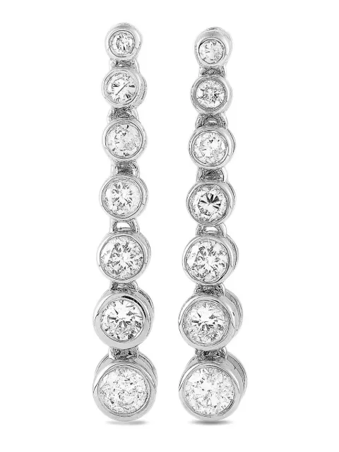 LB Exclusive 14K white gold diamond drop earrings Silver AER15701