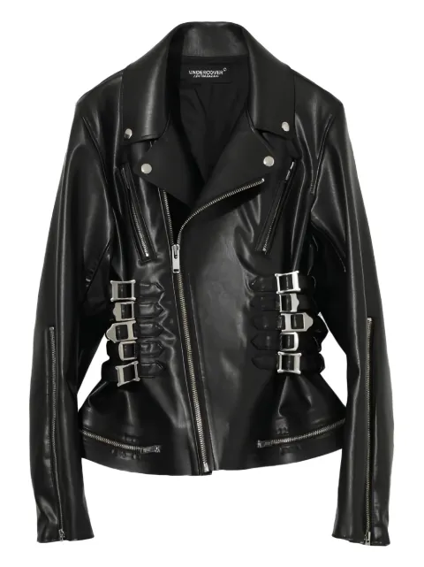 Undercover buckle-detail biker jacket Black UC1E1207BLK
