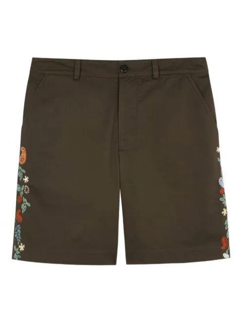 Paul Smith embroidered cotton shorts Green M1R437ZEP0264835