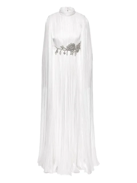 Ana Radu pleated cape gown White 44134