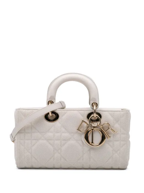 Christian Dior Pre-Owned 2000-2024 Medium Technical Fabric Macrocannage Lady D Joy satchel White V0LSQ9RJRUX198CW