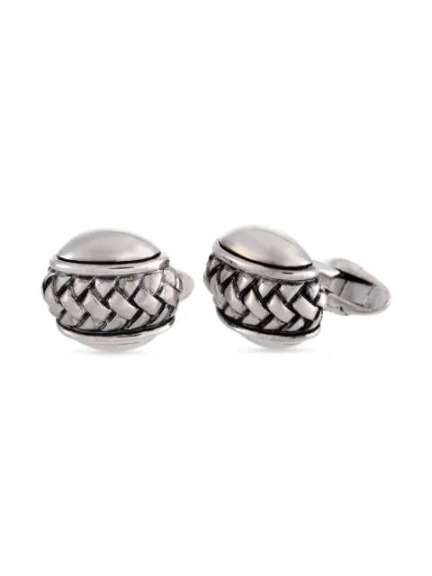 Scott Kay braided-detail cufflinks Silver GC0035SM