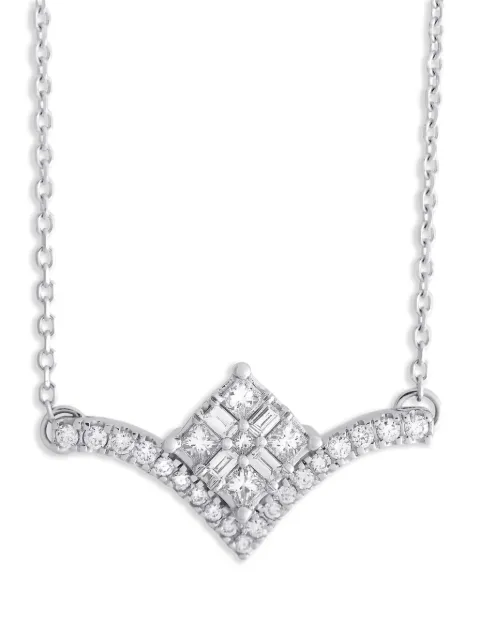 LB Exclusive 10K white gold diamond necklace Silver NM0688