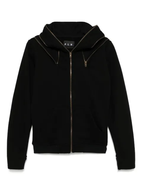 P.L.N. long-sleeve hoodie Black 291