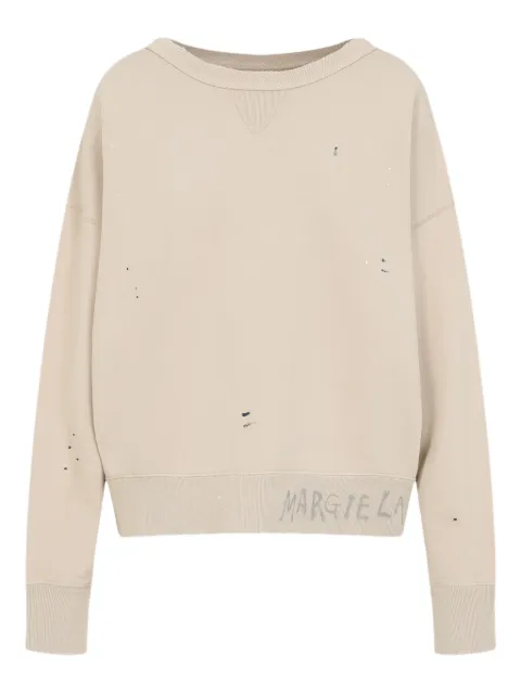 Maison Margiela logo-print sweatshirt Neutrals S50GU0237M25019