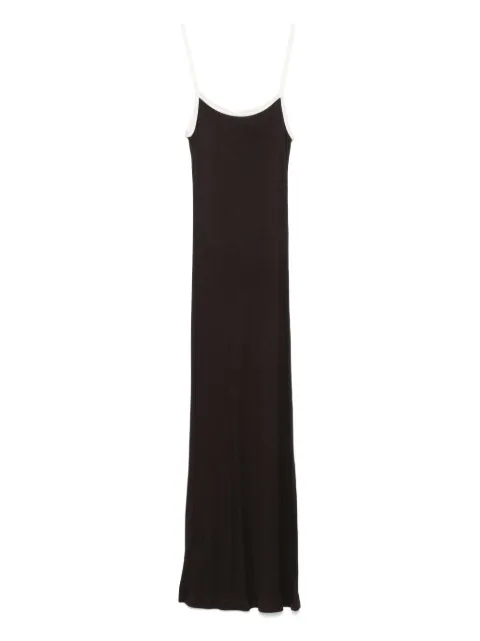 Aya Muse ribbed midi dress Brown AMSS25122