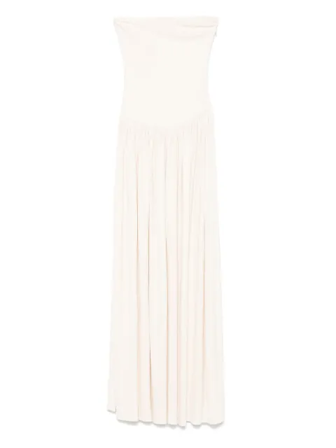 Aya Muse strapless midi dress Neutrals AMSS2588