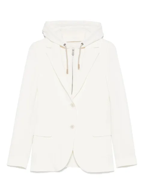 Eleventy hooded blazer White X80GIAI09TES0A162