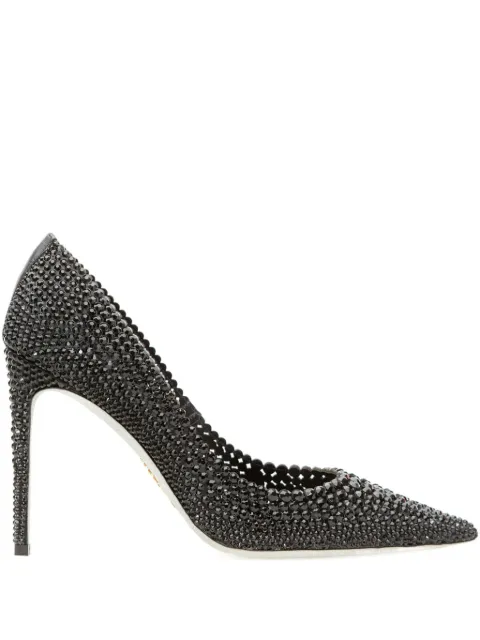 René Caovilla crystal-embellished pointed-toe pumps Black C11875105R001V050