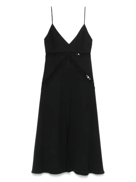NISSA embroidered midi dress Black RC15599