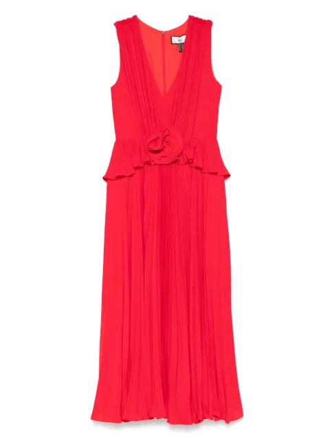 NISSA floral-appliqué maxi dress Red RS15790